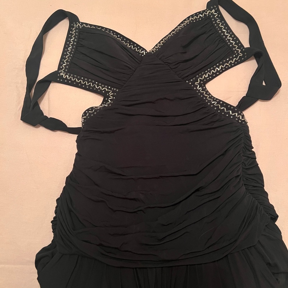 MAXI BLACK DRESS GOWN FROM BCBG MAX AZRIA SIZE S - Picture 6 of 15